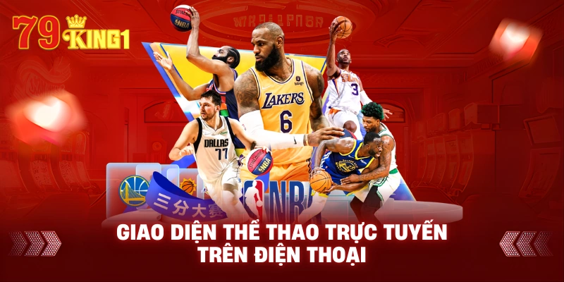 Giao diện thể thao trực tuyến trên điện thoại